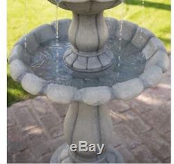 3 Tier Garden Water Fountain Outdoor Resin Pump Patio 5Ft Cascade Bird Bath Tall