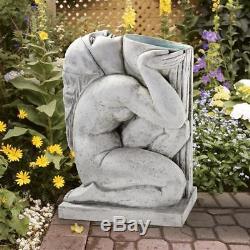 Art Deco Stylized Roman Water Goddess Bowl Garden Water Feature Birdbath Statue