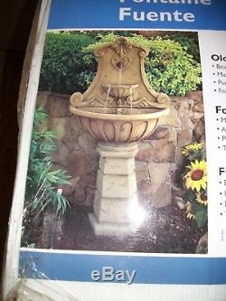 Beckett Resin Garden Water Fountain With Pump Patio Deck Birdbath Yard Outdoor