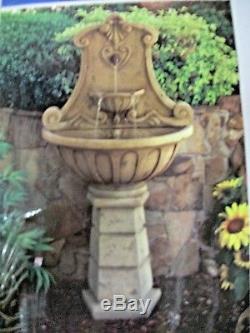 Beckett Resin Garden Water Fountain With Pump Patio Deck Birdbath Yard Outdoor