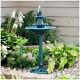Bird Bath 2 Tier Pedestal Water Fountain W Pump Outdoor Garden Fish Sculpture