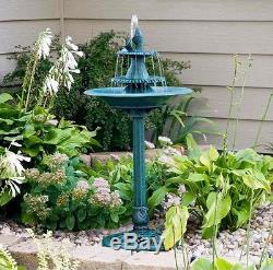 Outdoor Bird Bath Water Fountain 3 Tier Antique Garden Yard Ornament Landscape