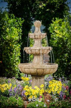 Relaxation Fountain Garden Backyard Patio Water Feature Birdbath Old World Charm