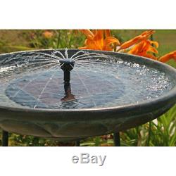 Solar Solar Fountain Bird Bath Pump Garden Water Powered Pond platio Outdoor