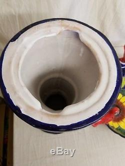 Talavera 24 x 18 Birdbath Bird BATH Handmade Mexican Ceramic Garden Pottery