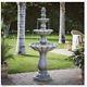 3 Tier Garden Water Fountain Outdoor Resin Pump Patio 5ft Cascade Bird Bath Tall