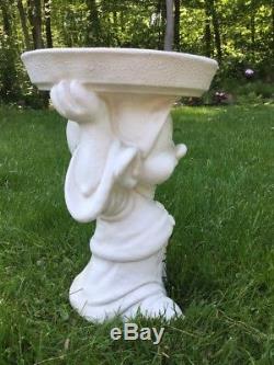 Disney Snow White Dopey Bird Bath Garden Statue Plant Stand Lawn Ornament