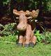 Moose Statue & Birdbath Sculpture Figurine, All-weather Resin Garden Yard Decor