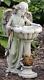 Roman 23in Joseph's Studio Angel Outdoor Garden Statue Solar Powered Bird Bath