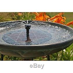 Solar Solar Fountain Bird Bath Pump Garden Water Powered Pond platio Outdoor